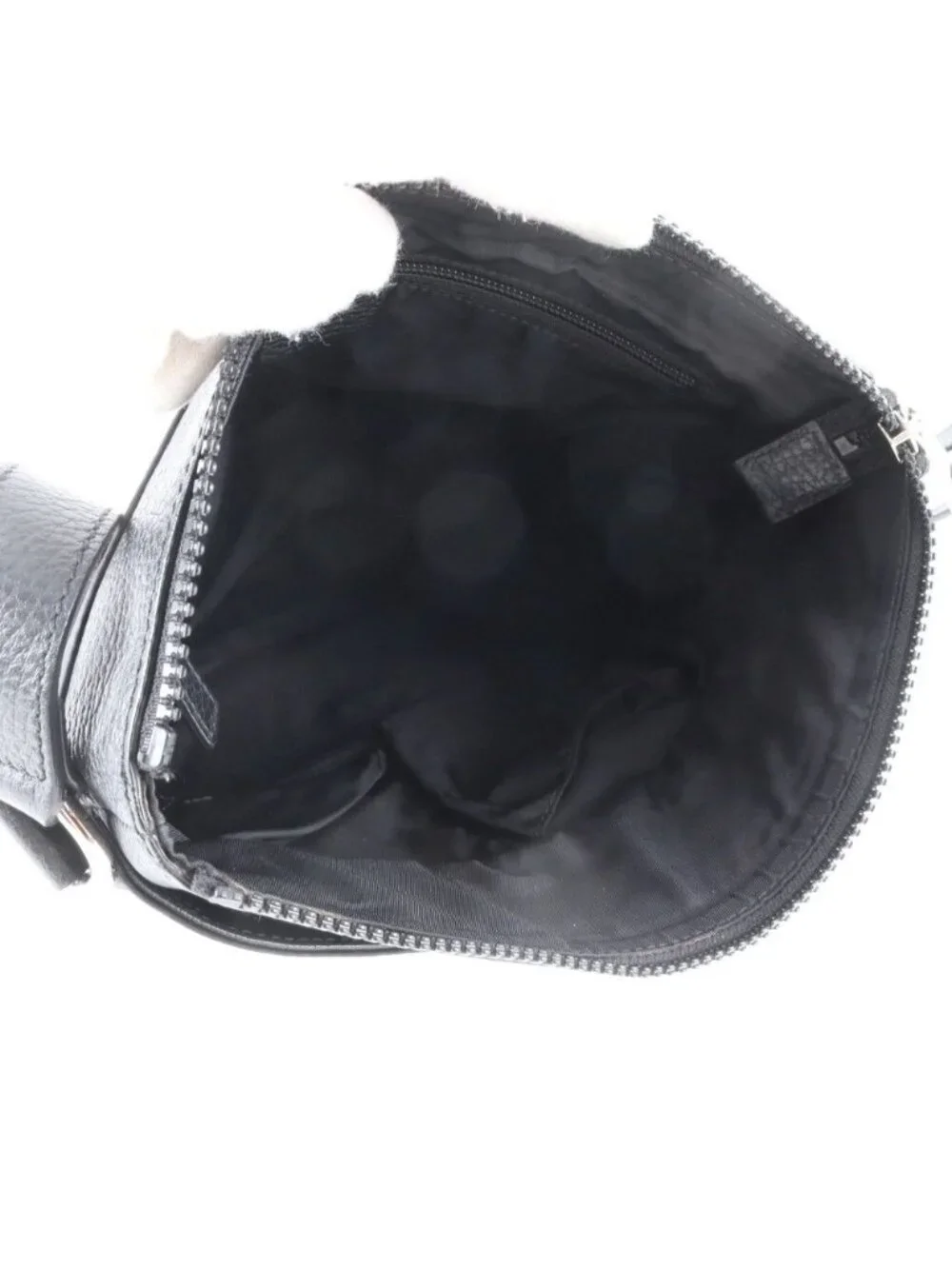 Gucci GG Nylon Leather Shoulder Bag Crossbody Messenger Black